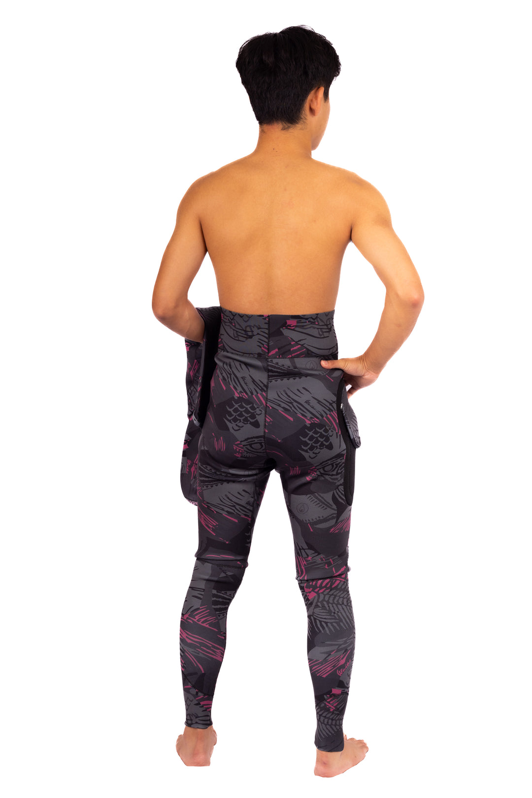 Traje de neopreno rosa para pesca submarina Fishbone de 1,5 mm para hombre