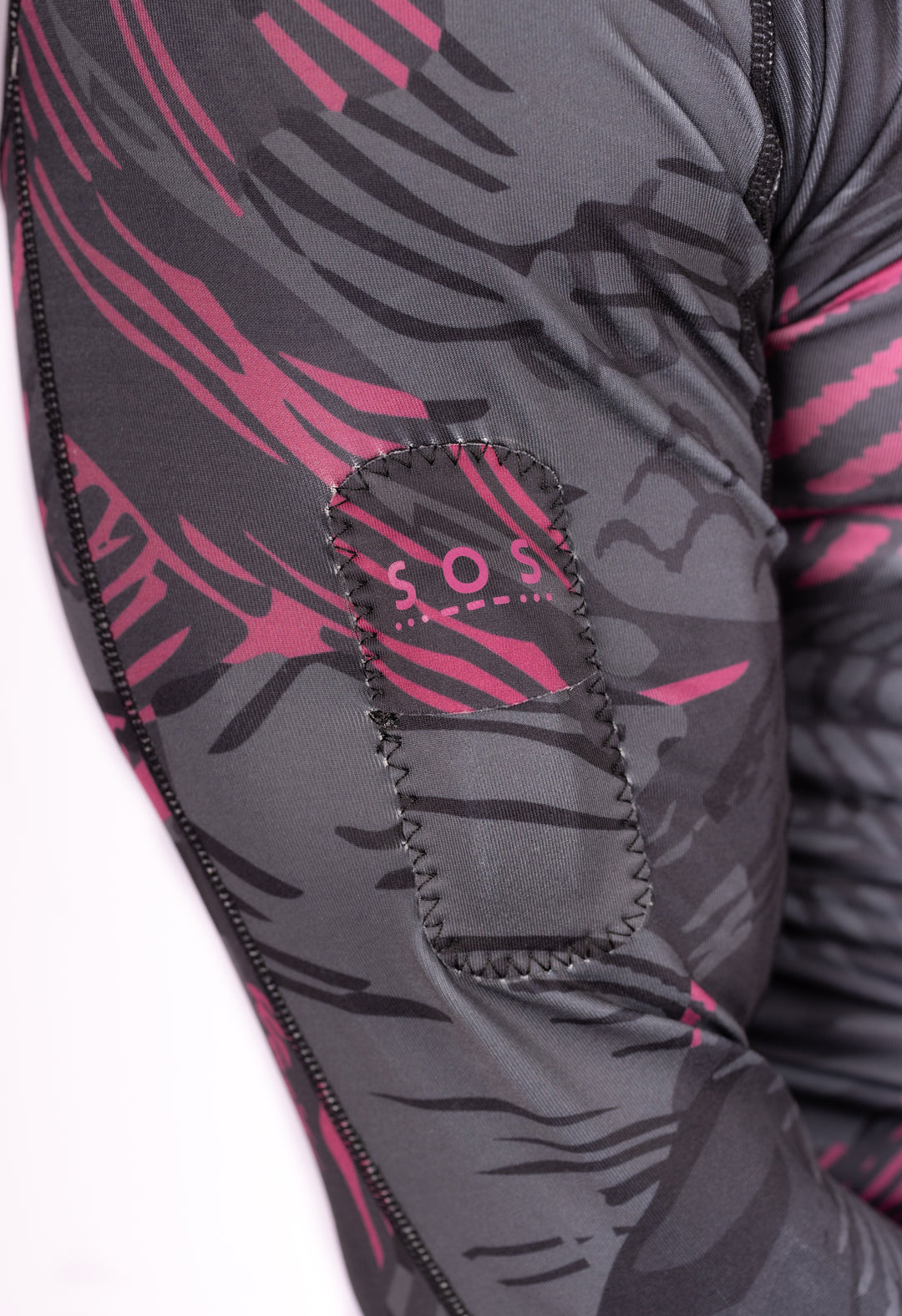 Pink Fishbone Hooded Spearfishing Rashguard