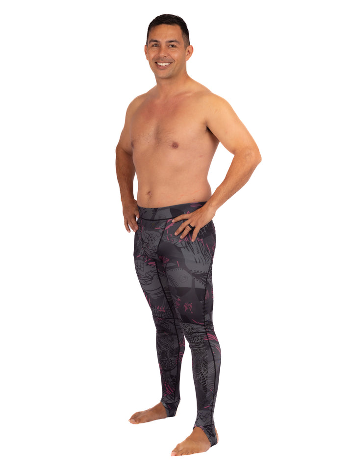 Leggings de lycra de espina de pescado rosa